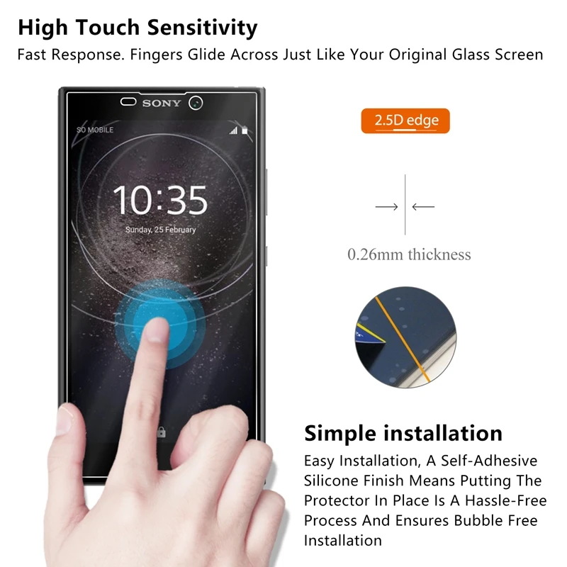Закаленное стекло для Sony Xperia L2 H3311 H3321 H4311 H4331 двойная защита экрана закаленное