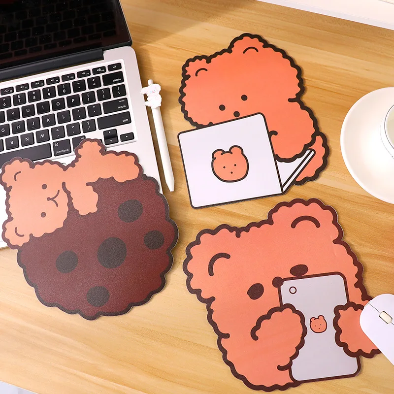 

1Pc Kawaii Mouse Pad Cute Bear Lovely Animal Computer Pad Desk Mat Pads Office Home Decoration Cup Desktop Rubber Mat Antislip