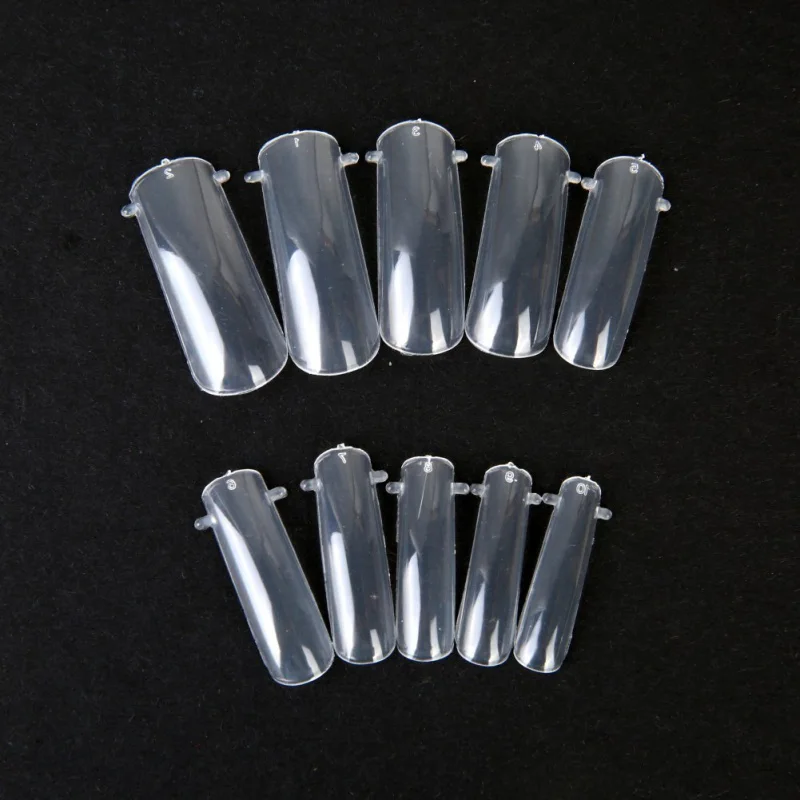 100 шт./компл. накладные ногти Двойная форма ногтевая система акриловые для