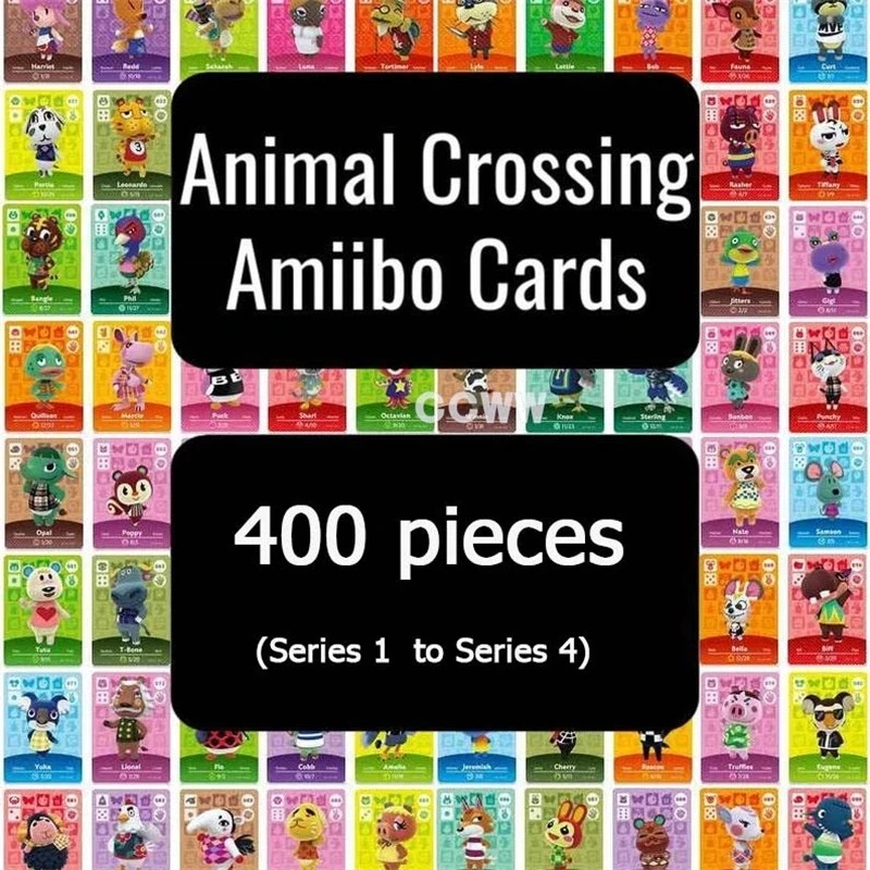 

400Pcs Big NFC Printed Animal Crossing NTAG215 Sticker Card 86*54MM