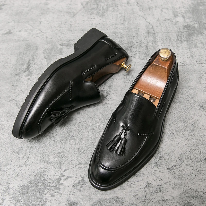 

Spring Summer Men Dress Shoes PU Leather Brogue Fashion Suit Casual Business Shoes Misalwa Men Elegant Daily Office Men's shoes