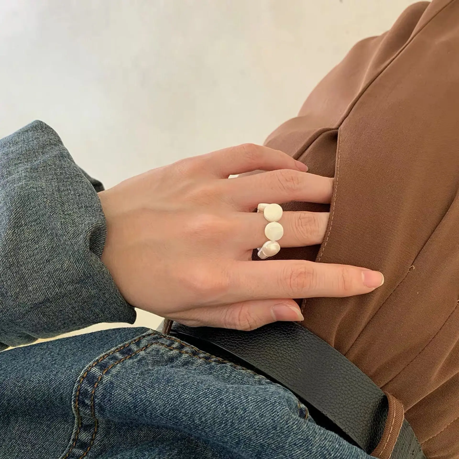 Новинка 2020 простое регулируемое геометрическое круглое кольцо HangZhi ручной