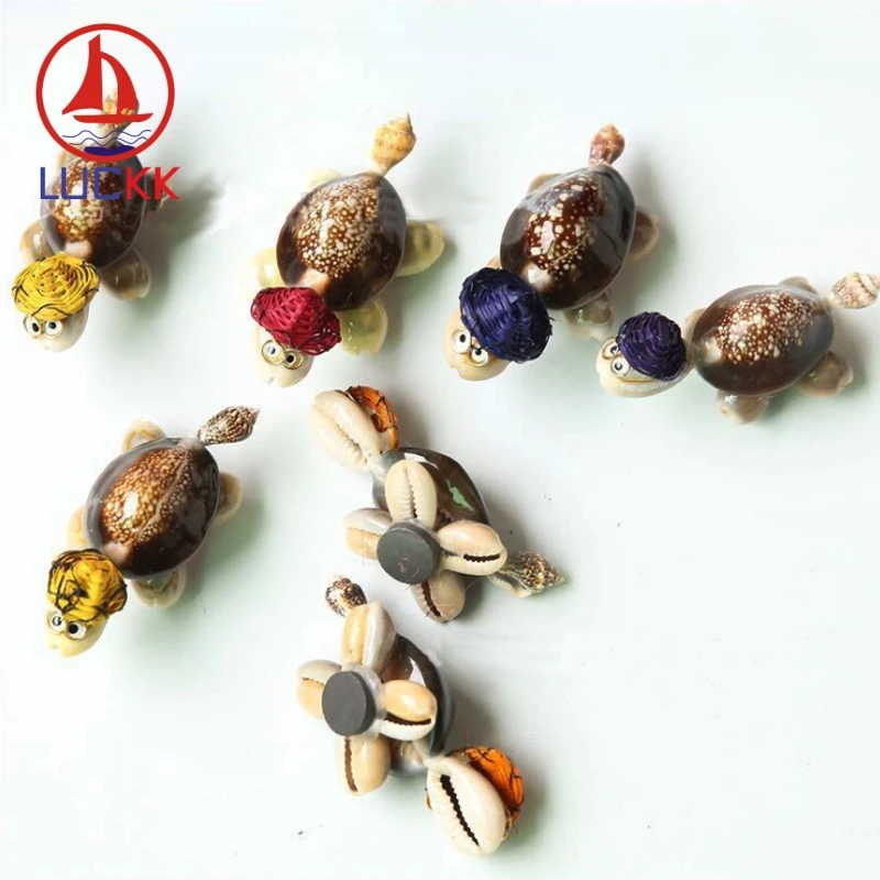 LUCKK Mediterranean Style Cute Sea Turtle Figurine Shell Creative Key Chains Bag Ring Miniature Marine Crafts Gifts Souvenir | Дом и сад