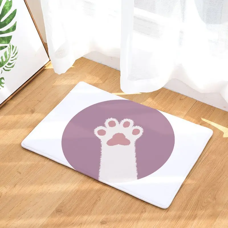 Домашний текстиль фланелевые коврики с принтом кошачьей лапы сюрприз подарок