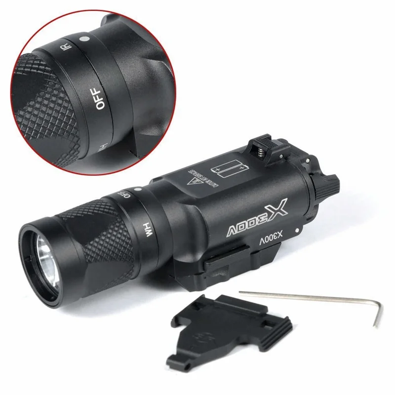 

Tactical X300V IR LED Gun Flashlight Airsoft Arme Softair Glock Lamp Lanterna Shooting Hunting Lights