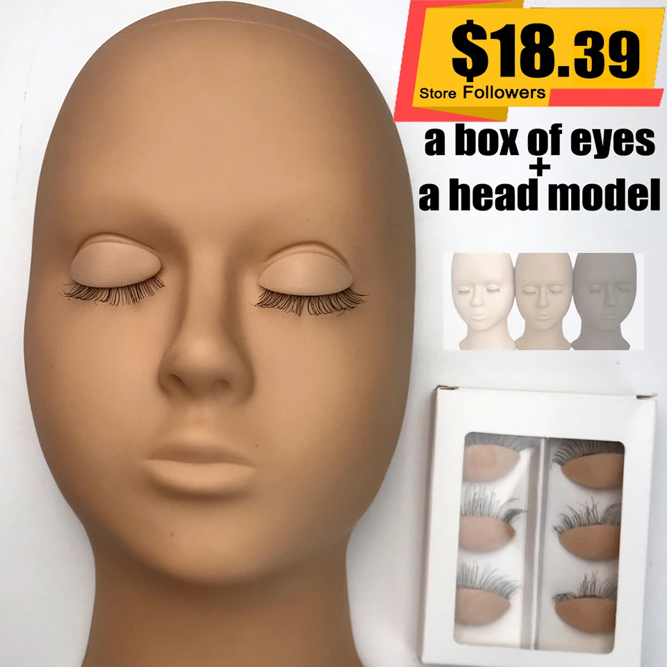 

Training Lash Mannequin Head With Eyelid Kit Supplies Professional Practice Eyelash Mannequin Head For Lashes Extension