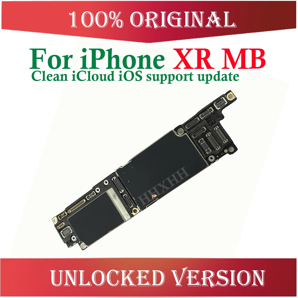 Для iphone XR материнская плата разблокированная новая логическая плата с обновлением IOS XR оригинальная замененная плата 64 Гб/256 ГБ/128 ГБ материнская плата