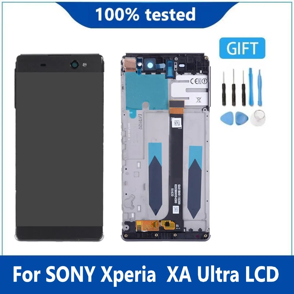 

ЖК-дисплей для SONY Xperia C6 XA Ultra F3211 F3212 F3215, дисплей с сенсорным экраном и дигитайзером, запасные части с рамкой, оригинал