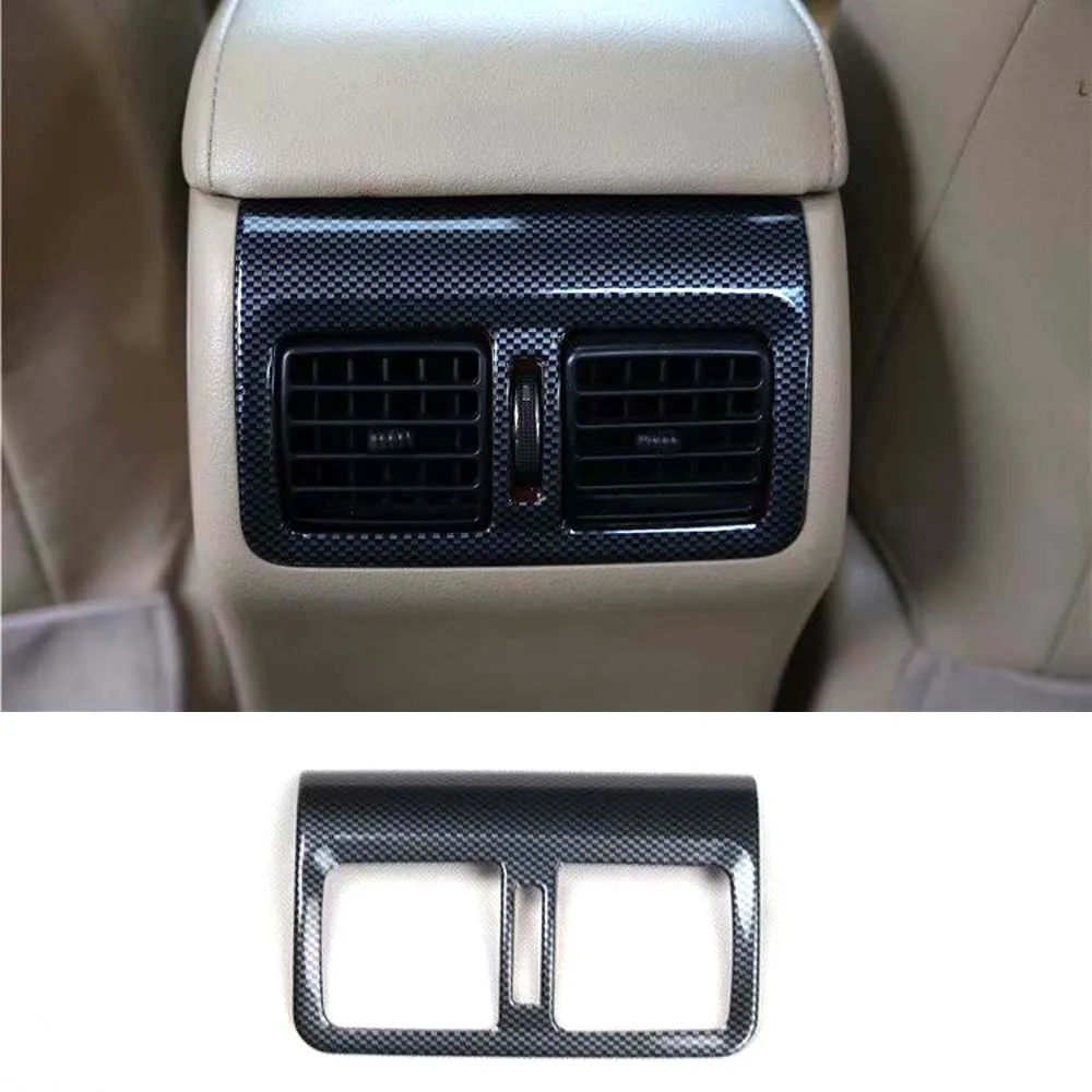 

For Toyota Camry 2012-2017 Car Interior Rear Back Air Outlet Vent Cover Frame Sticker Carbon Fiber Auto Car Accessory Styling