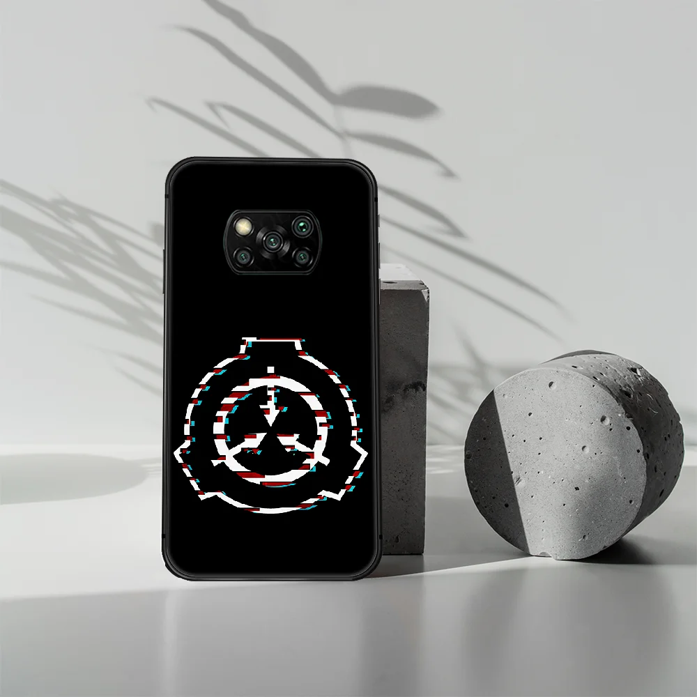 

scp Special Containment Phone case Cover Hull For Xiaomi Mi A2 A3 8 9 9T Note 10 Se Lite Pro black Back 3D Shell Trend Bumper