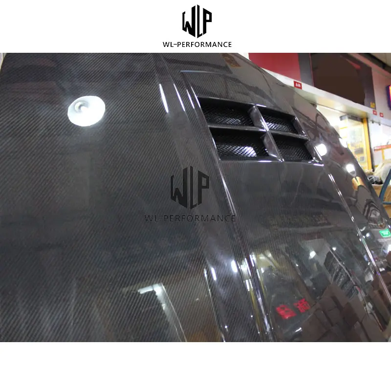 Высокое качество углеродного волокна/прозрачный FRP крышка капота двигателя для