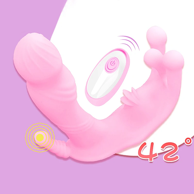 Фаллоимитатор бабочка вибратор для точки G Стимулятор клитора интимные игрушки