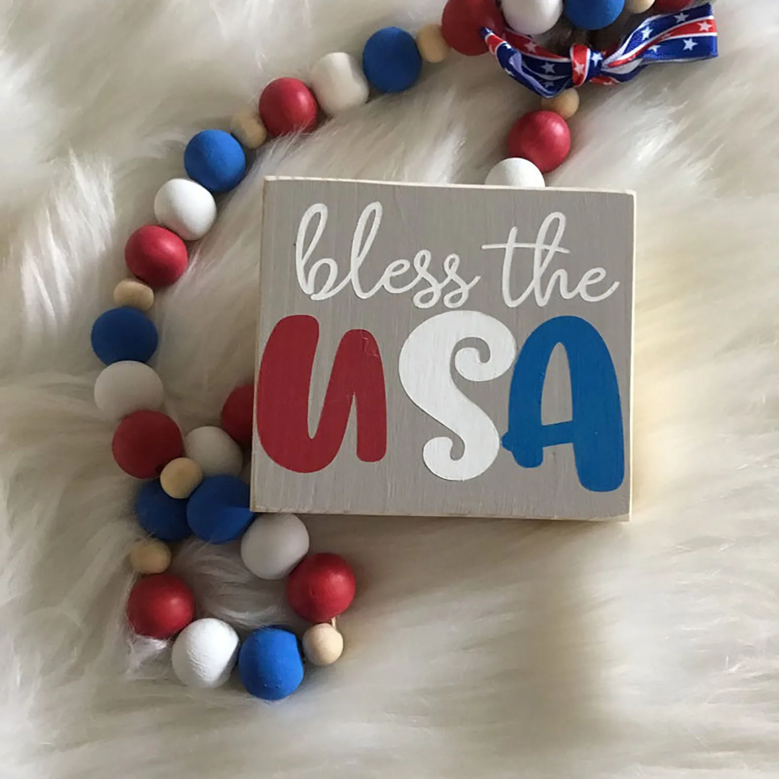 Деревянная табличка объявленная 4 июля День независимости США деревянная Бог