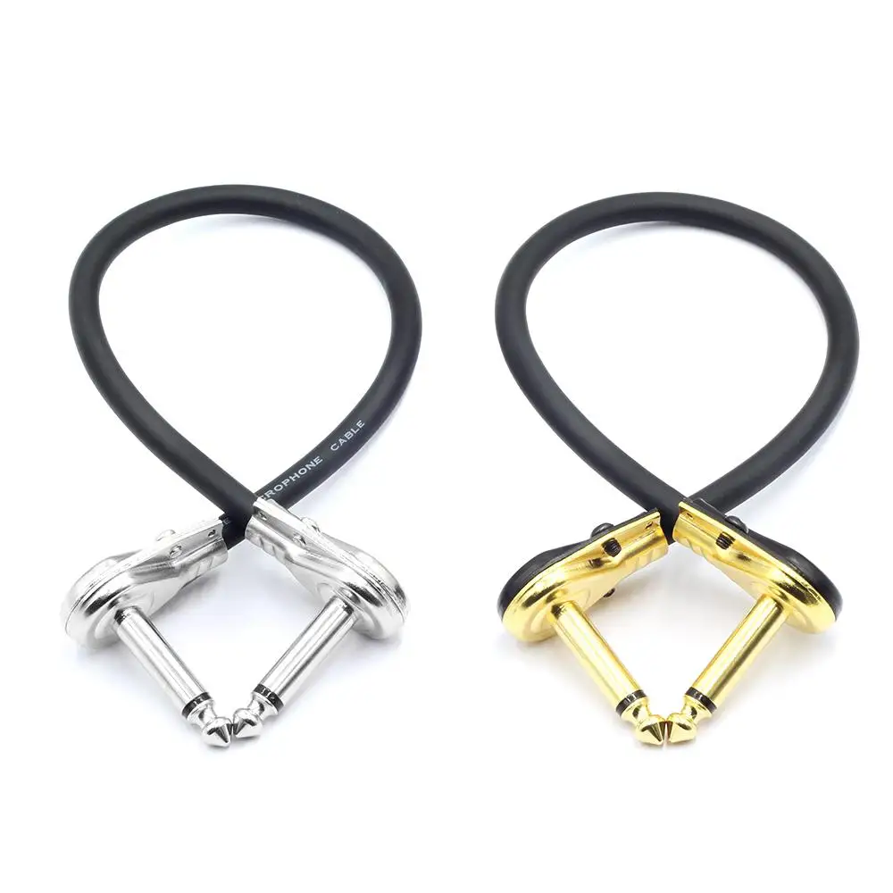 15/30cm Guitar Audio Cables Effect Patch Cable Instrument Wire Right Angle Pedal High Purity Oxygen | Спорт и развлечения