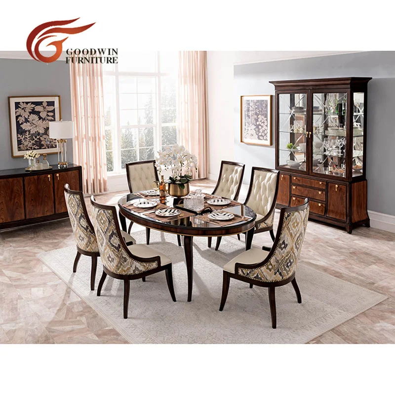 Обеденный стол в современном стиле и ткань мягкий стул обеденный - Цена: 364 451,53 руб.