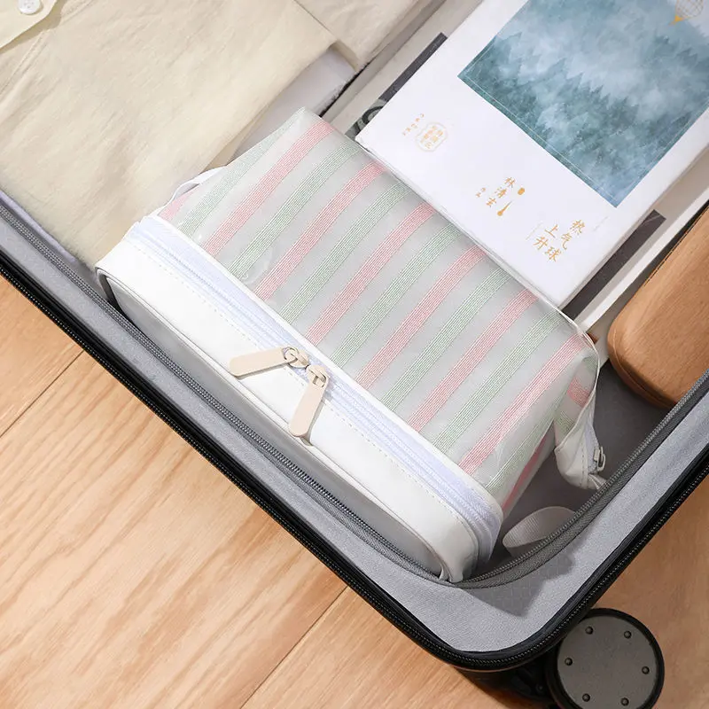 

Large Capacity Wash Bag Travel Makeup Lipstick Key Earphone Data Cables Organizer Outdoor Camping Accessories