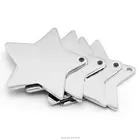 Оптовая продажа, 100 шт., идентификационная бирка со звездами из нержавеющей стали, бижутерия сделай сам, подвеска с именной табличкой для мужчин, собак, бирка для идентификационной таблички, декоративный ошейник для домашних животных