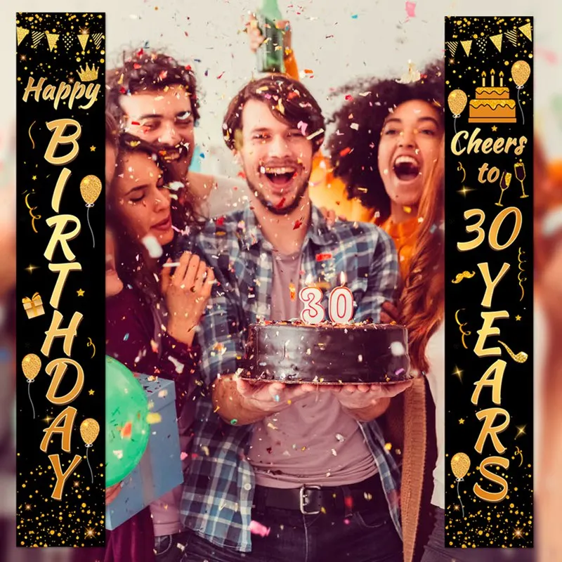 Праздничные украшения PATMATE на 30 дней рождения для взрослых с днем баннер шар лет