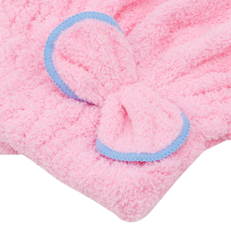

1PC Microfiber Shower Bath Cap Turban Towel Elastic Band Bath Cap Spa Hat Cute Hair Protective Shower Hats Bathroom Accessories