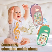 dinosaur cell phone toy with music and voice dinosaur mobile phone toy with teether dancing toy phone for baby 6 months