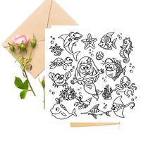 mermaid background clear stamps for diy scrapbooking card making stamps fun decoration supplies