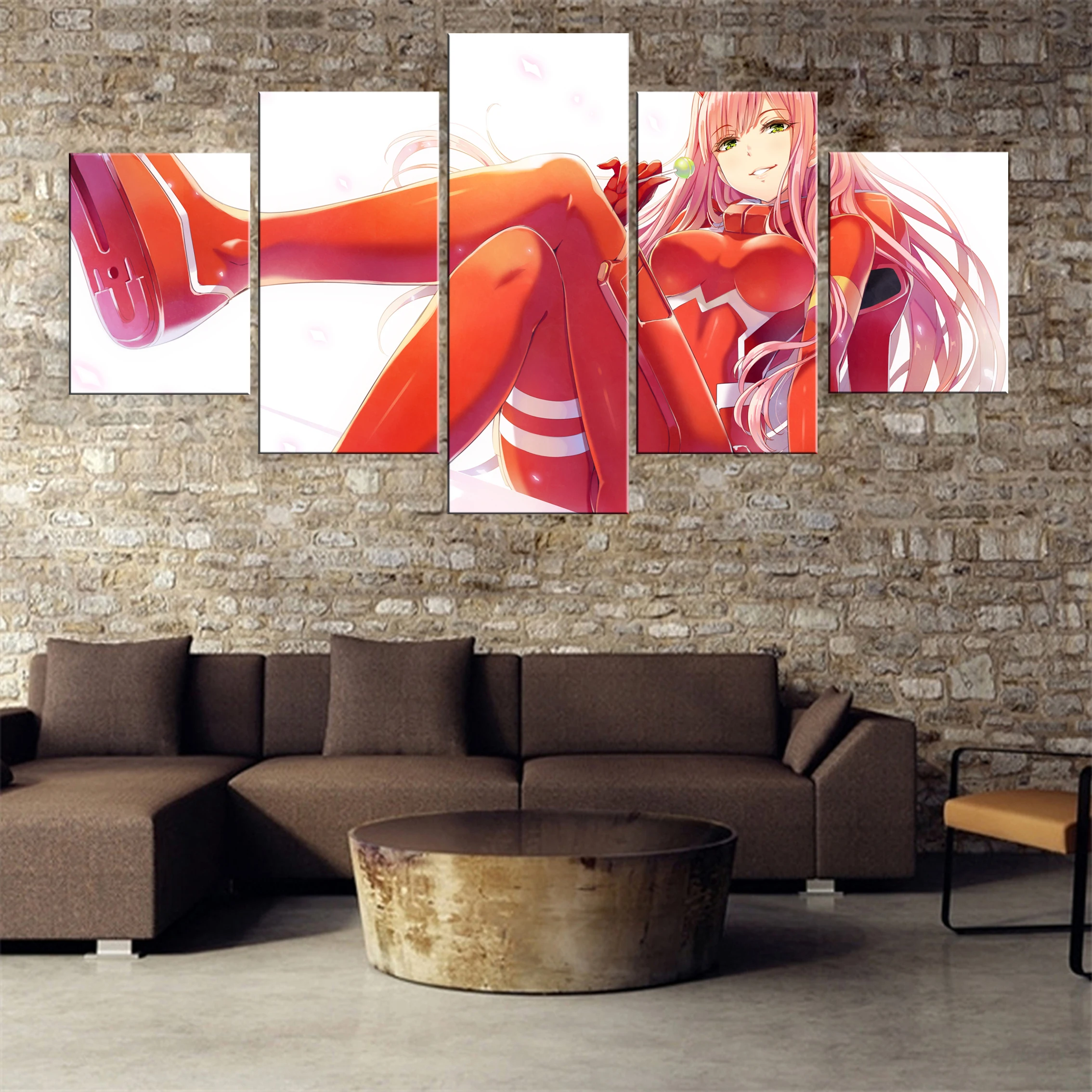 

Anime D in the FRANXX ZERO TWO 5 Pieces Canvas Painting Poster Home Wall Decoration Modern Artwork Modular Framework
