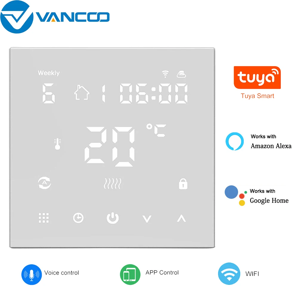 Умный термостат Tuya с Wi-Fi электрический нагреватель пола для воды/газового