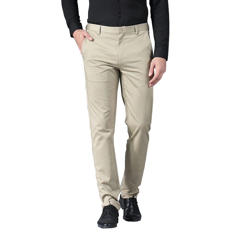 Брюки BROWON мужские модные деловые повседневные длинные эластичные прямые
