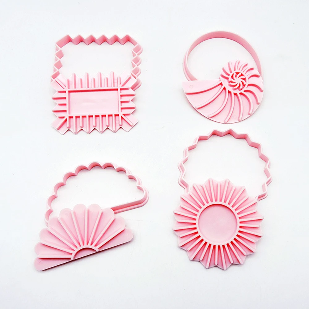 4 шт. сэндвич формочки для печенья веер раковины солнце прямоугольник Волна