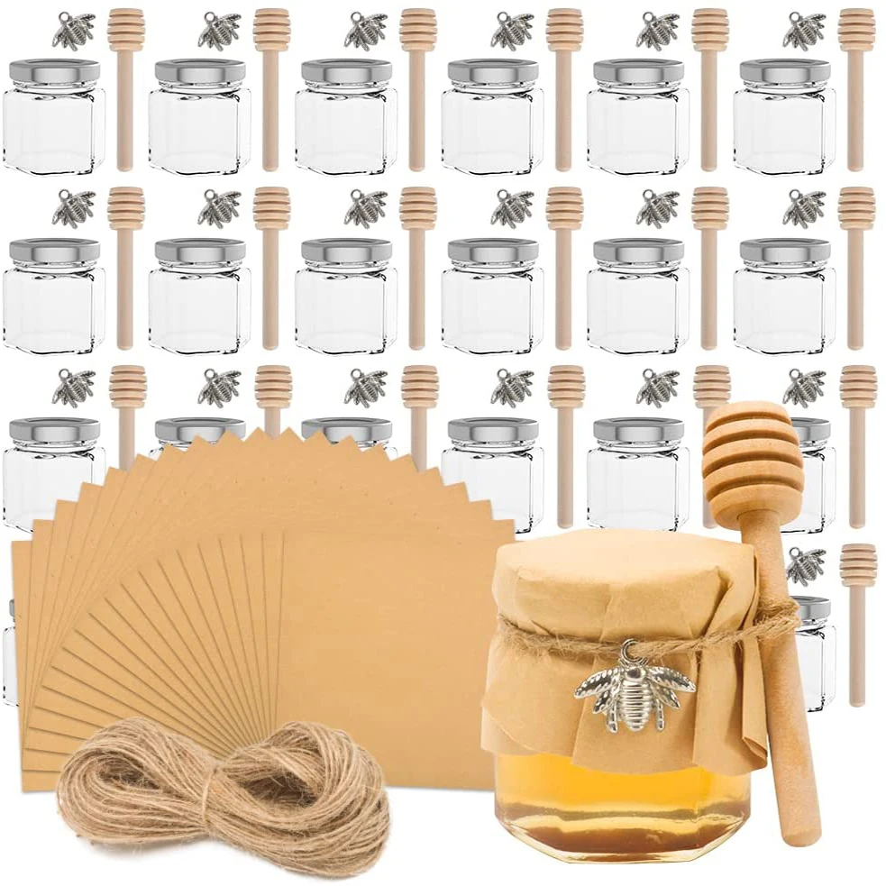 Маленькие стеклянные шестигранные консервные банки с - Цена: 2920.47