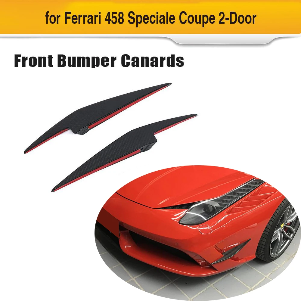 Передний бампер автомобиля сплиттеры плавники Canards для Ferrari 458 Speciale 2014 2015