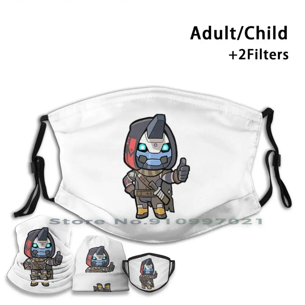 Наклейка Cayde 6 моющаяся многоразовая маска для лица с фильтрами детей и взрослых