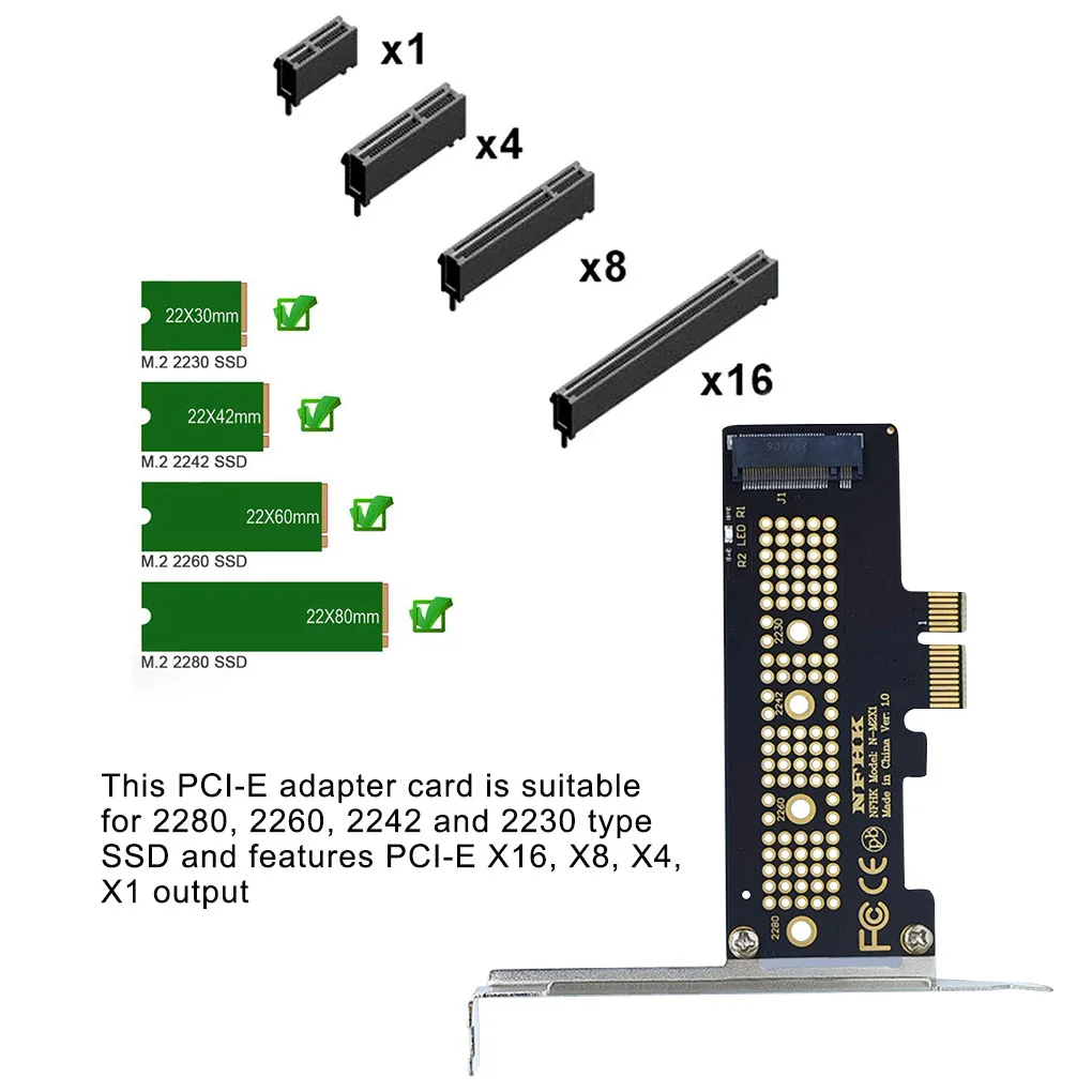 PCI E к M.2 Адаптерная карта NVME SSD Плата расширения Расширительная Компьютерный