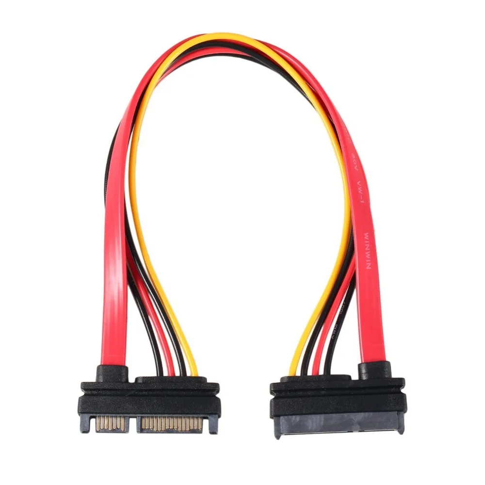 22Pin SATA кабель папа мама 7 + 15 Pin Serial ATA данных мощность Combo удлинитель Разъем