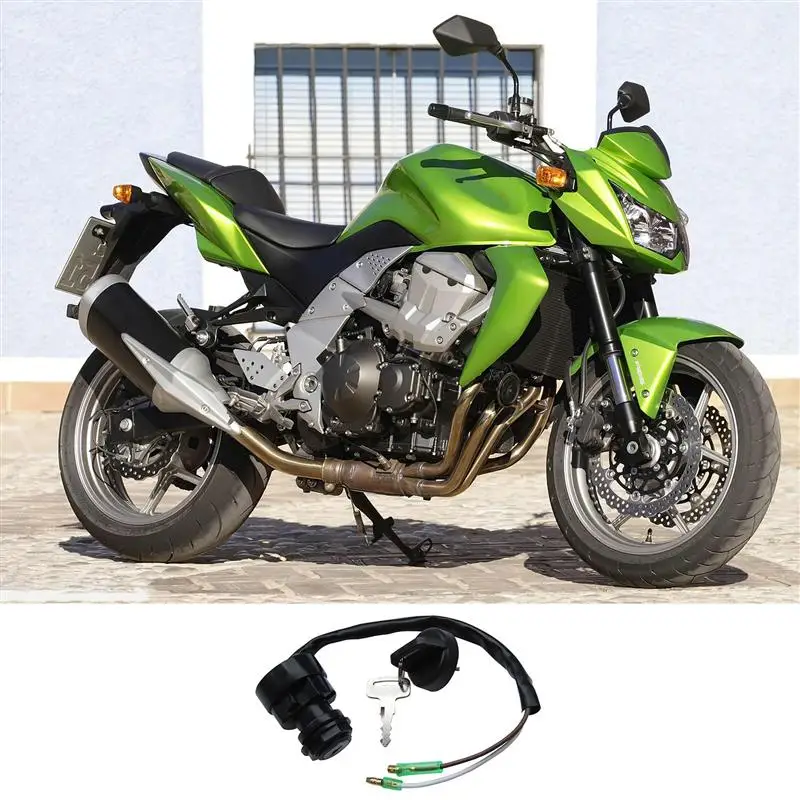 

TiOODRE 2-Wire Motorcycle Ignition Key Switch Motorbike Engine Start Key Switch Replacement for Kawasaki 300 400 KLF400 4X4
