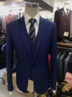 2021 обувь, изготавливаемая на заказ синий свадебный костюм для мужчин стройная фигура 3 шт по индивидуальному заказу деловые вечерние костюмы человек смокинг Блейзер Штаны