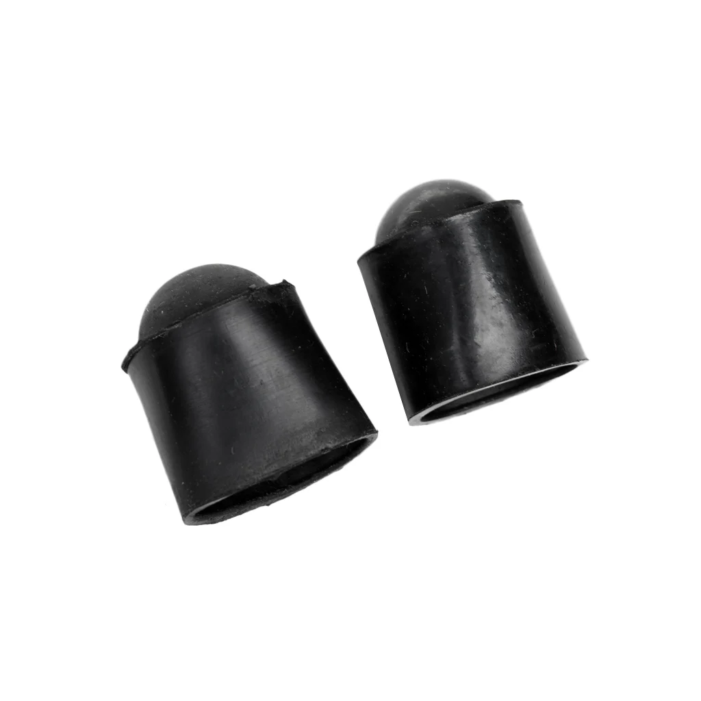 

Snooker / Pool Cue Bottom Rubber Protective Covers, Set of 2, Black, Billiards