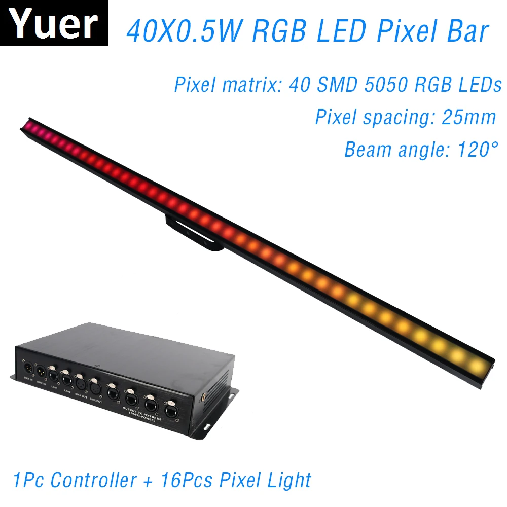 16 шт. с контроллером RGB настенная шайба светодиодная Пиксельная трубка DMX бар