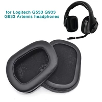 replacement earmuff earpads cup cover cushion ear pads headband for logitech g933 g633 g633 933 artemis headphones