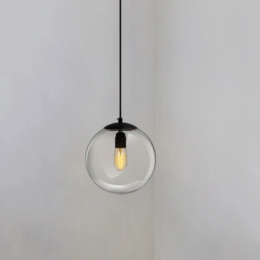 Современные стеклянные шаровые подвесные светильники светодиодные Светильники