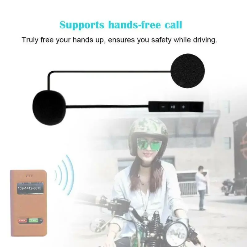 Беспроводной мотоциклетный шлем Bluetooth 4 0 гарнитура HiFi динамик Handsfree Интерком |
