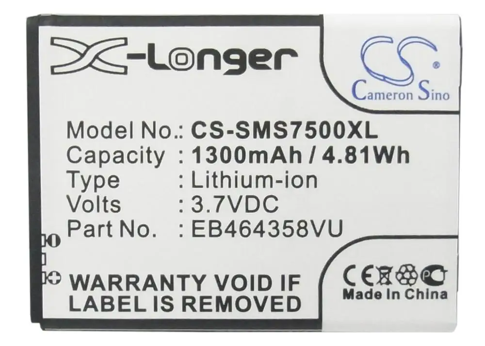 Кэмерон китайско EB464358VU батарея для AT&T Galaxy привлекательность SGH I827 Samsung GT S6310 Young S6312