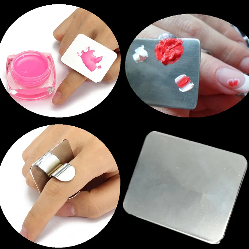 1 шт. из нержавеющей стали художественное металлическое кольцо с палитрой лака