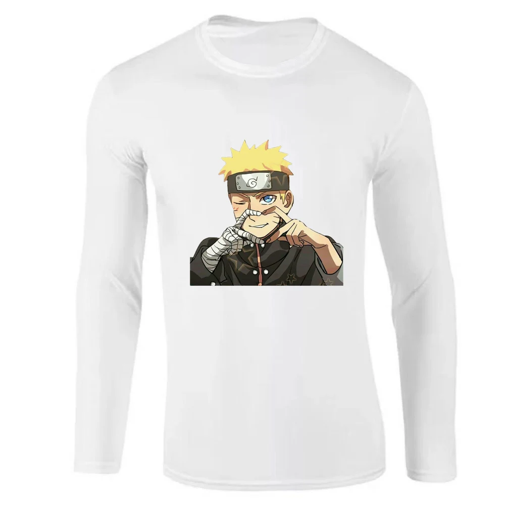 Мужская футболка с длинным рукавом Повседневная белая хлопковая надписью Capsule Than