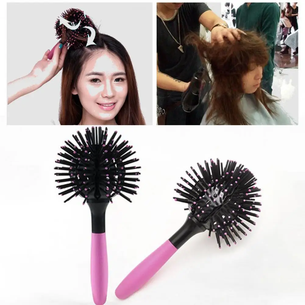 

Bomb Curl Comb 3D 360 Degree Hair Styling Plastic Head Massage Spherical Brush for Salon Magic Detangling Hairbrush