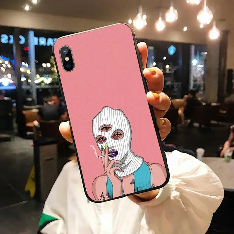 

Aesthetic Devil Woman Bad girl smoke Phone Case for iPhone 11 12 pro MINI XS MAX 8 7 6 6S Plus X 5S SE 2020 XR