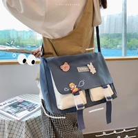 Panelled Women Bags 2020 Japanese Cute Girl Crossbody Bag Large Capacity Student Class Shoulder Bag Luxury Ladies Bookbag New