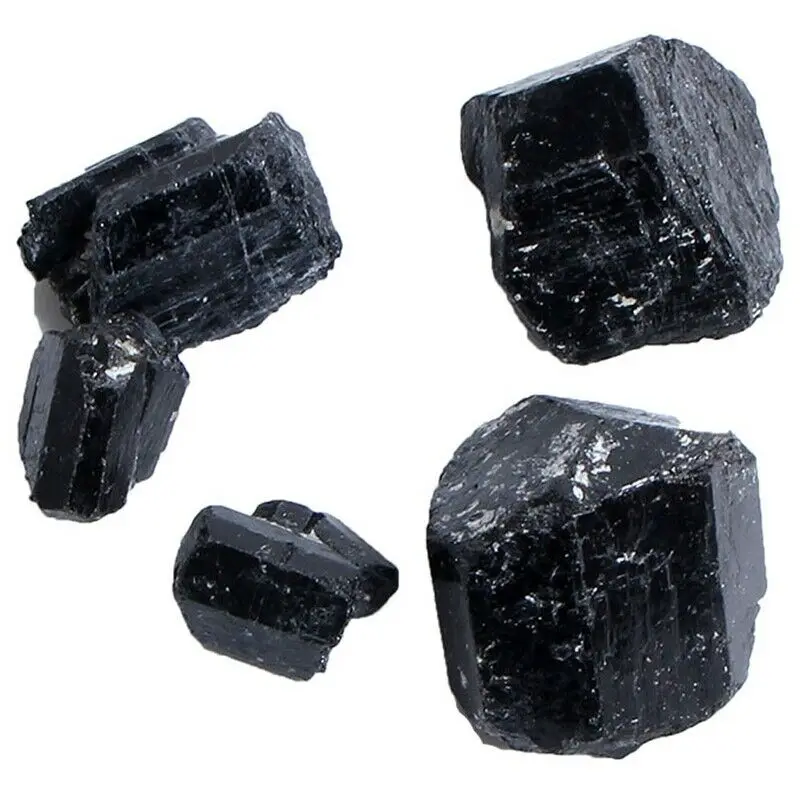 Черный турмалин piedras naturales y minerales Минеральные Кристаллы необработанные