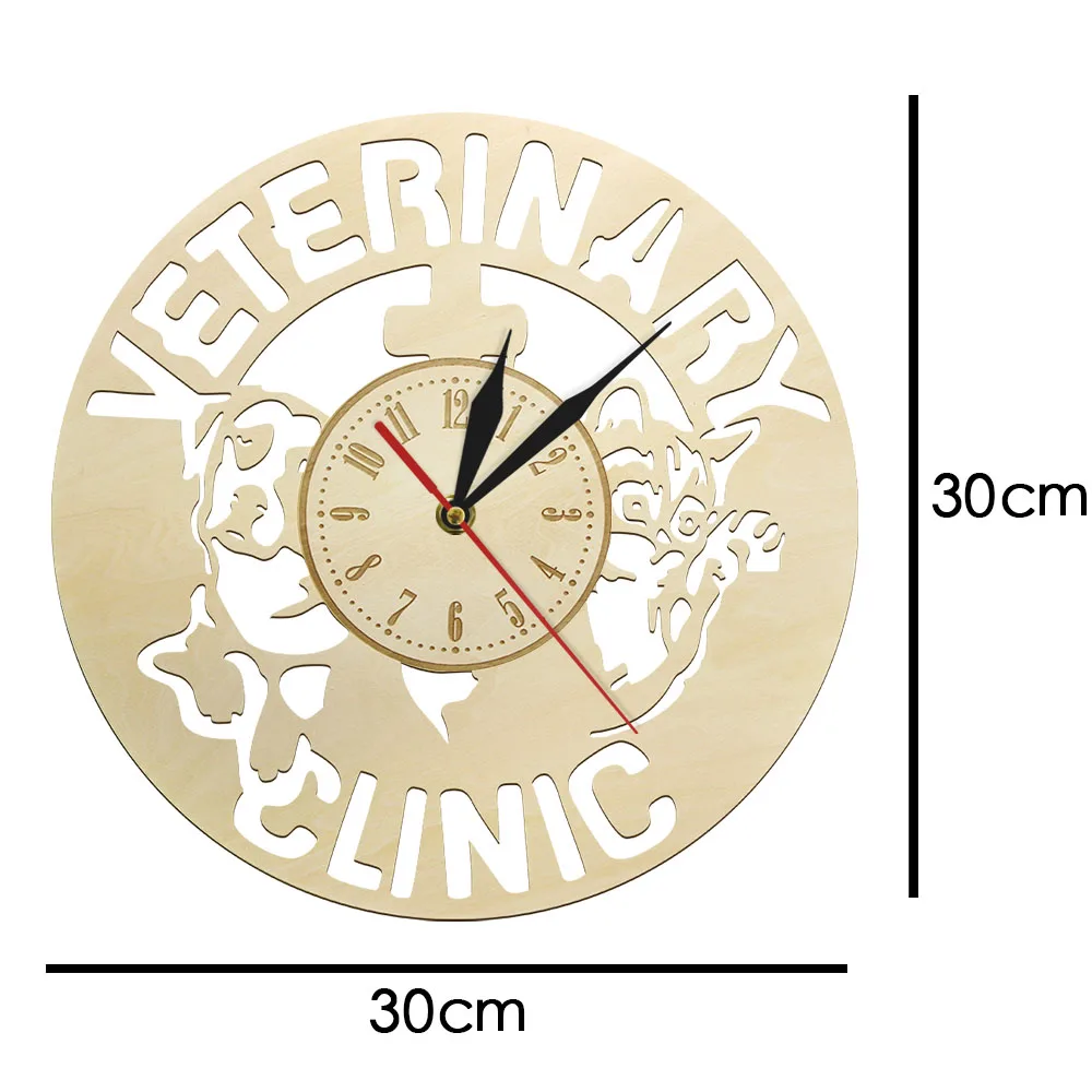 Деревянные настенные часы для ветеринарии подарок на выпускной медсестер и
