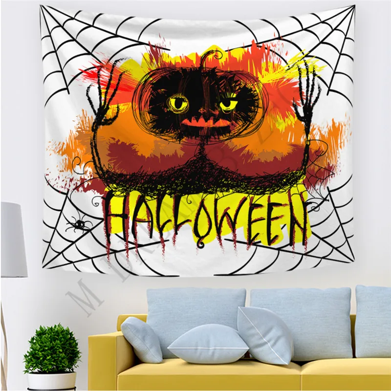 21 дизайн гобелен на Хэллоуин тыквы дерево принт настенный подвесной искусство